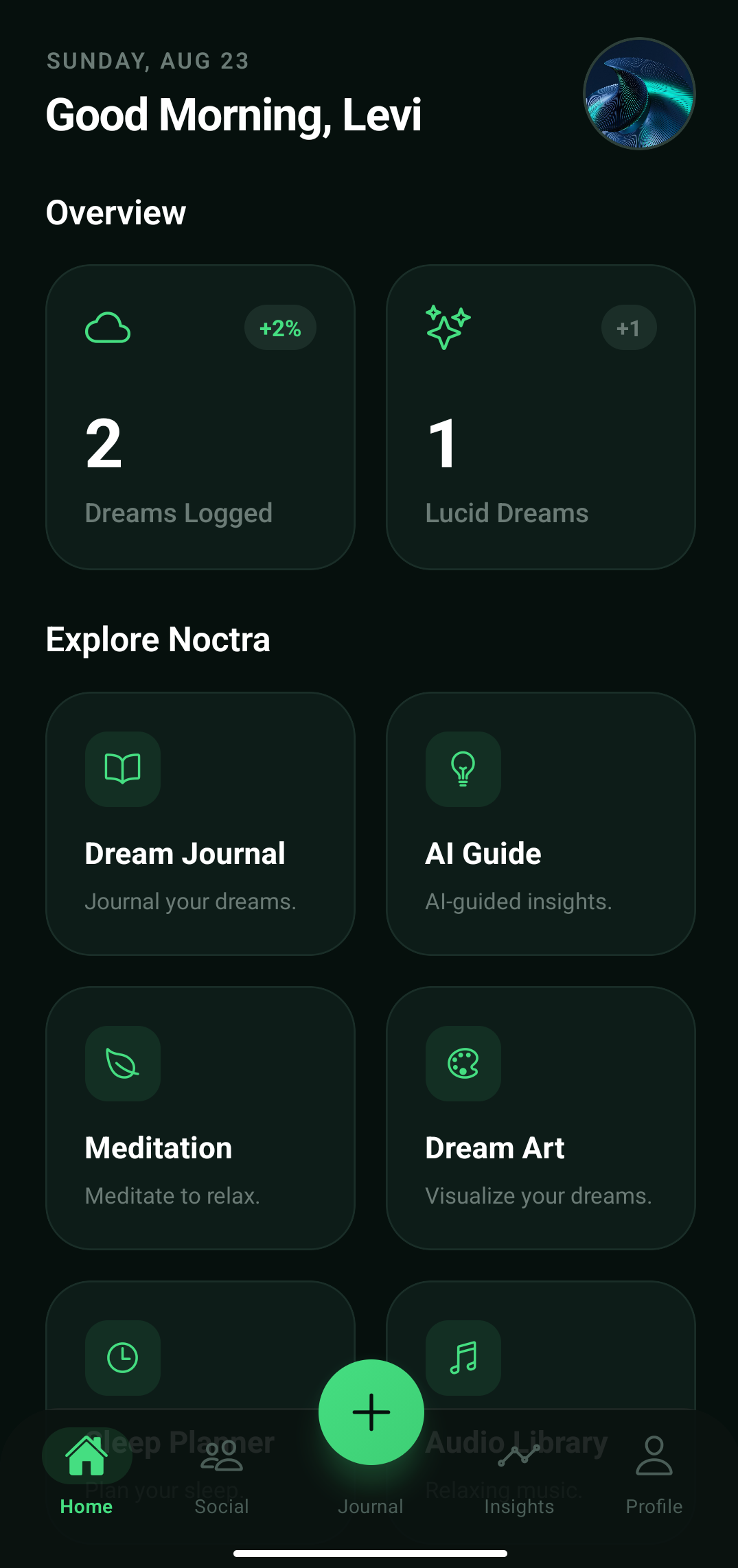 Noctra App Live Dashboard